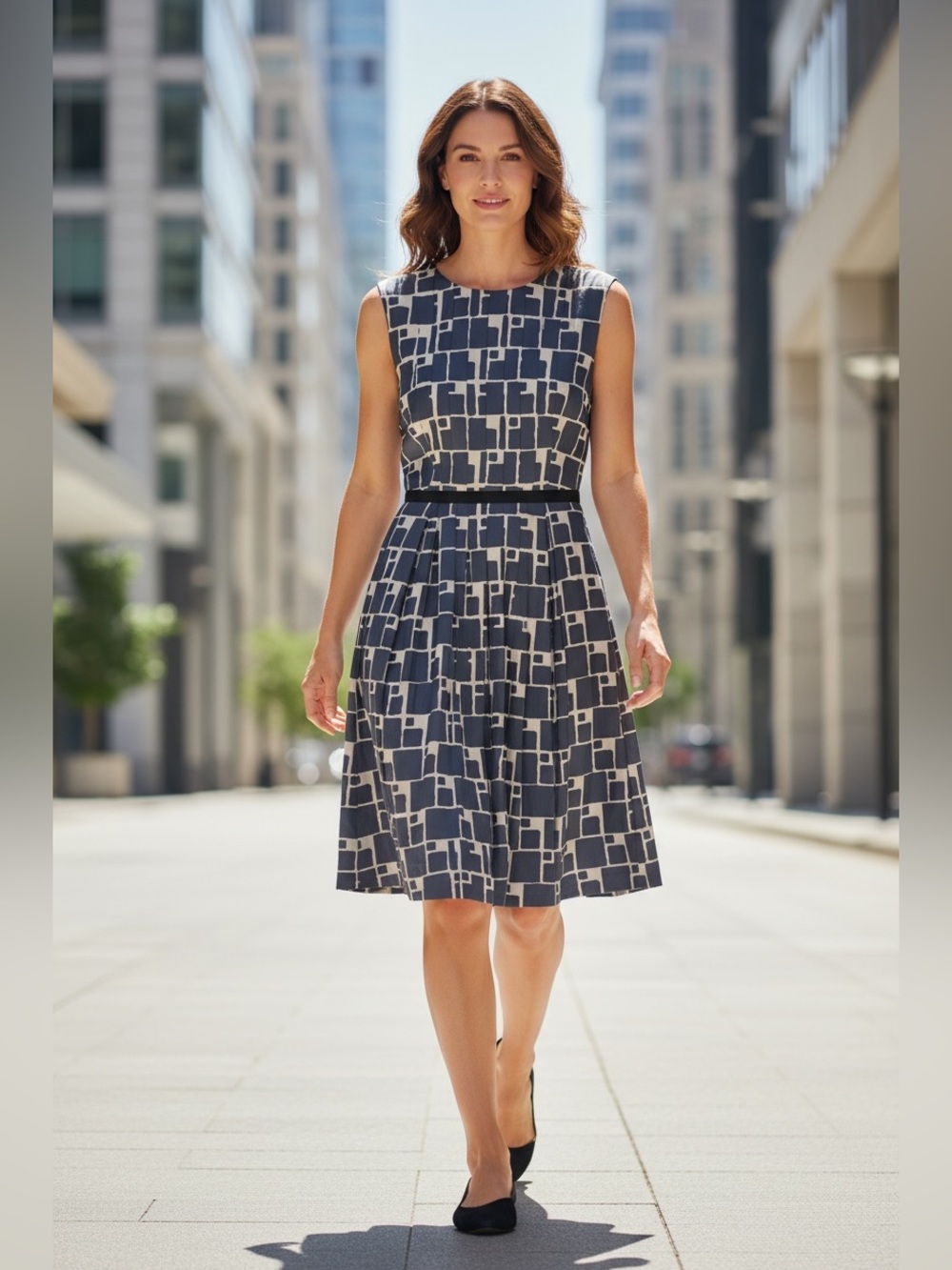 Banana Republic sleeveless - Geometric Dress-Size 8 - EUC